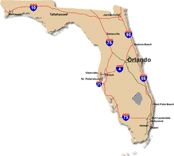 Florida state map.